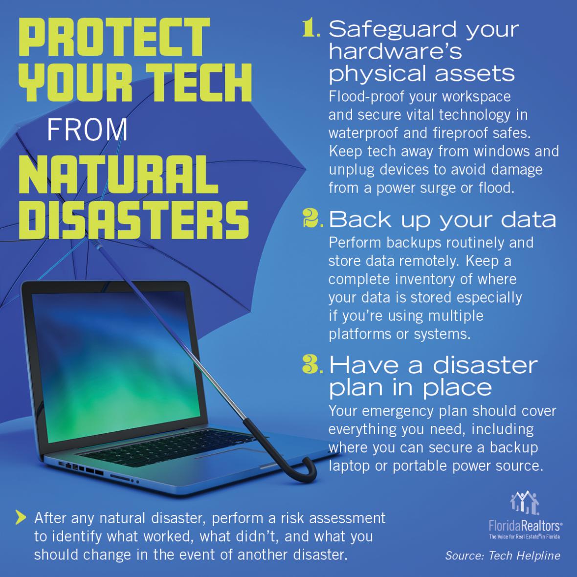 protect your tech from natural disasters infographic